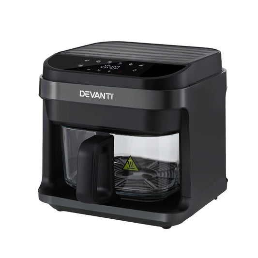 Devanti Air Fryer 5.5L Touch Control Electric Cooker 1200W Black