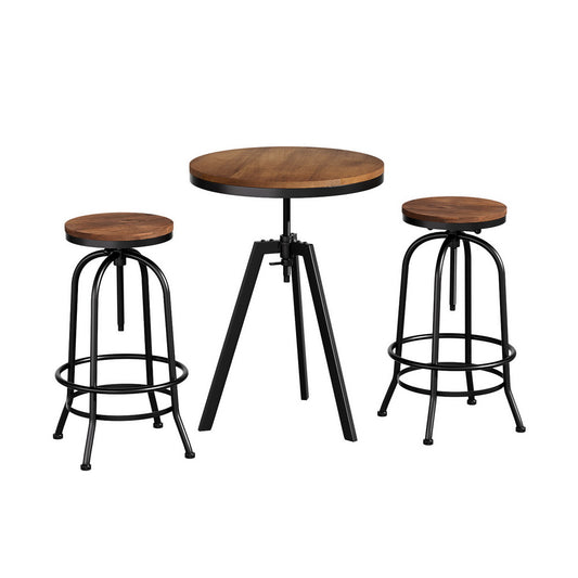 Artiss Bar Table Stools Set Dining Desk Industrial Kitchen Chairs Cafe Pub