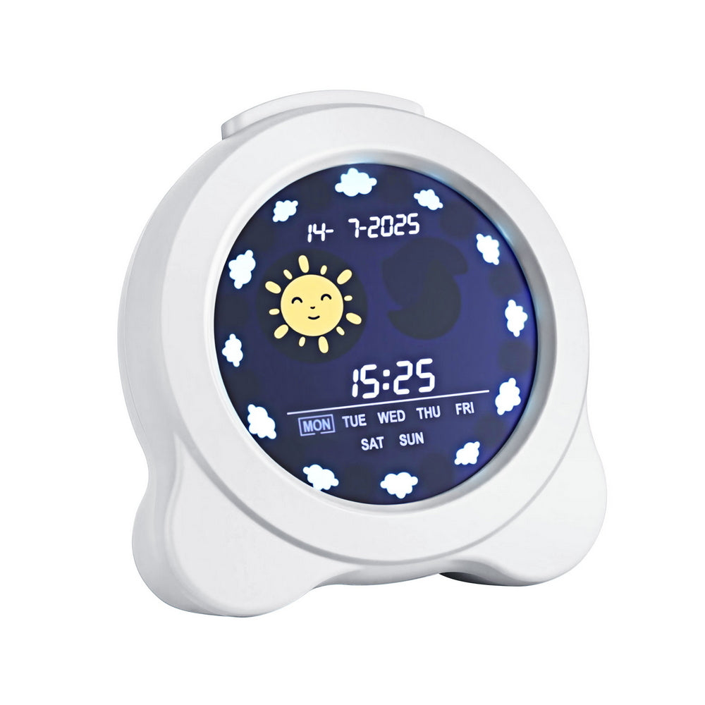 Artiss 3.8' Digital Day Clock Calendar Alarm LCD Display White