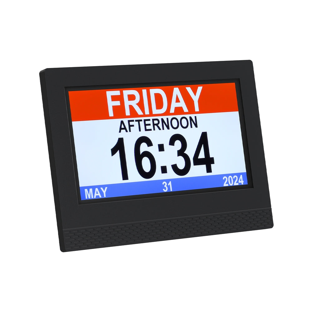 Artiss 7' Digital Day Clock Calendar Alarm Black