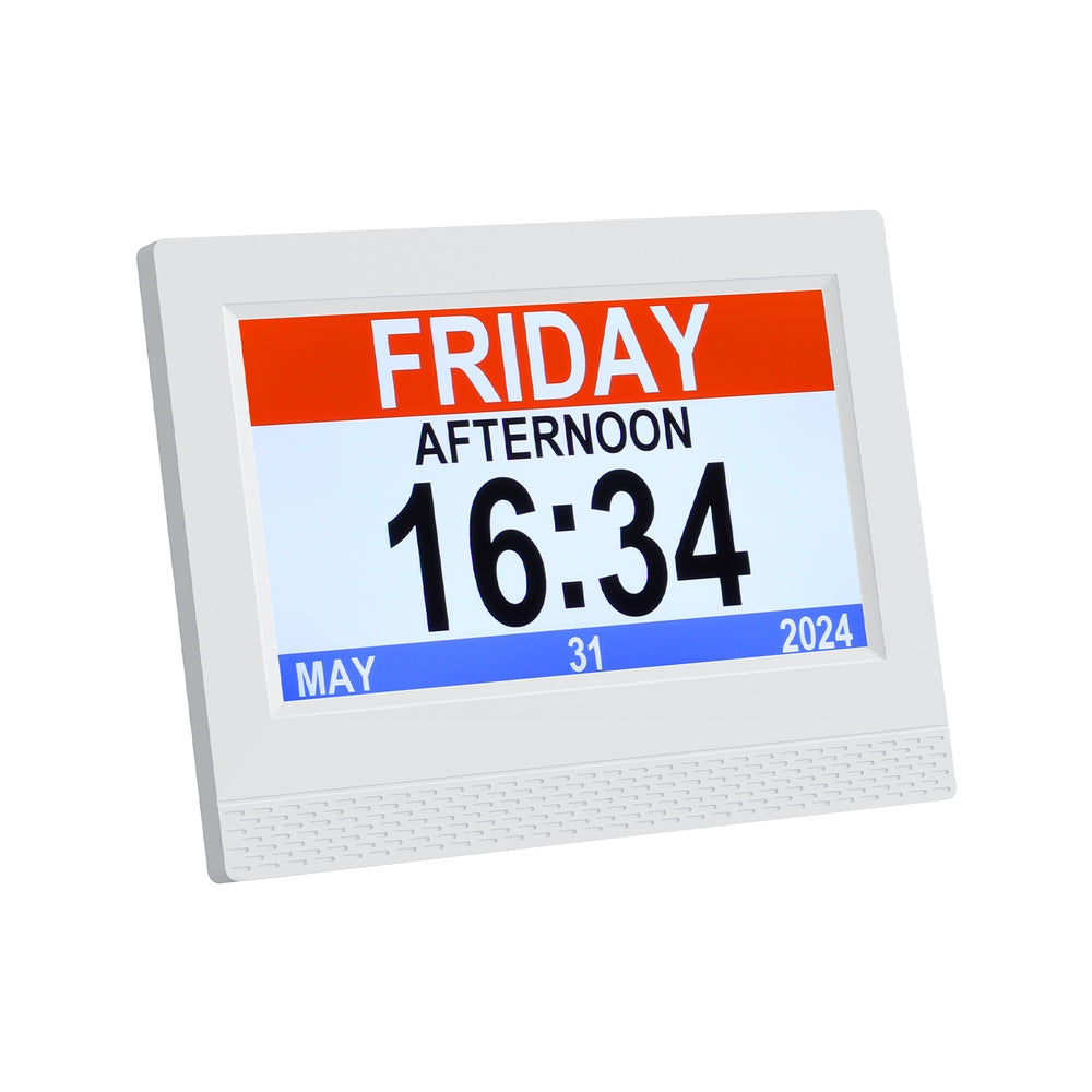 Artiss 7' Digital Day Clock Calendar Alarm White