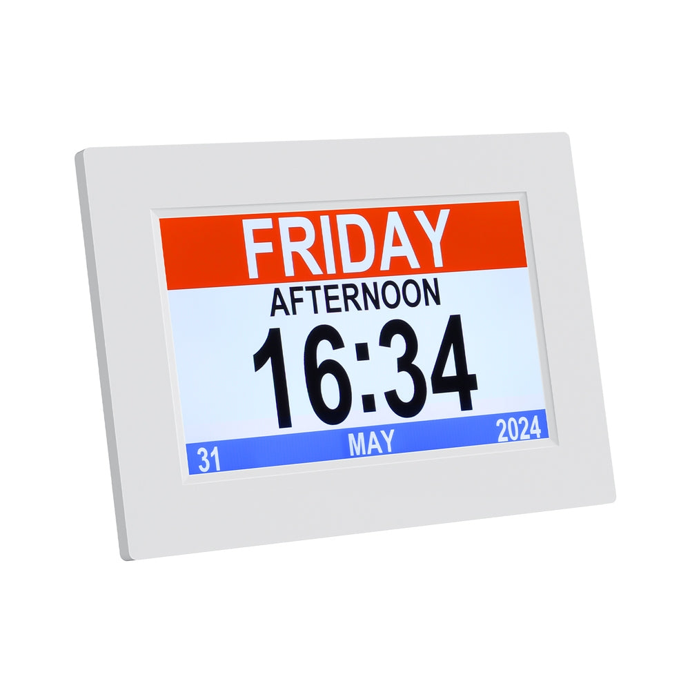 Artiss 8' Digital Day Clock Calendar Alarm White
