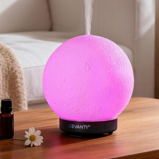 Devanti Ultrasonic Aroma Diffuser Aromatherapy Moon Lamp 100ml