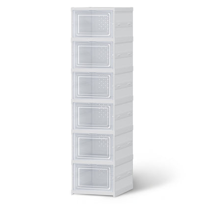 Artiss Foldable Shoe Rack Organizer 6 Tier Storage Shelf Hallway