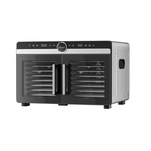 Devanti 16 Trays Food Dehydrator Dual-Zone Stainless Steel