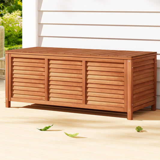 Gardeon Outdoor Storage Bench Box 210L Wooden Patio Furniture Garden Chair Seat