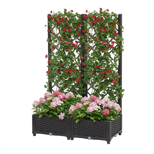 Green Fingers Raised Garden Bed Vertical Planter Self Watering Large Elevated Veggie Box 80x40x122cm