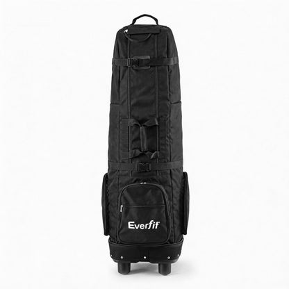 Everfit Golf Travel Bag Flight Cover Foldable Soft Case Wheels Black