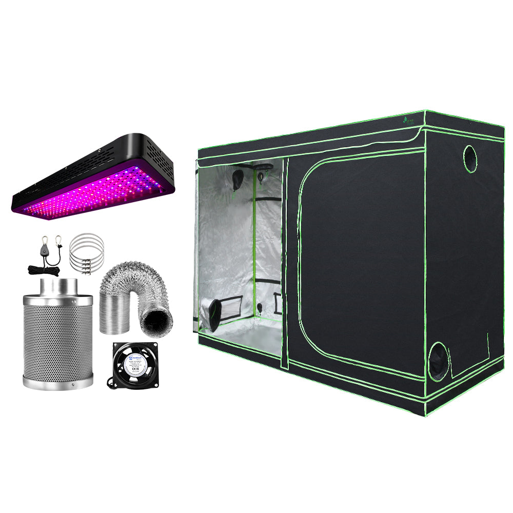 Green Fingers Grow Tent Light Kit 280x140x200CM 2000W LED 6' Vent Fan,Green Fingers Grow Tent Light Kit LED 2000W Full Spectrum 6' Vent 280x140x200CM