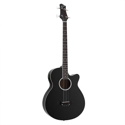 Alpha 43' Acoustic Bass Guitar Black 4-Band EQ