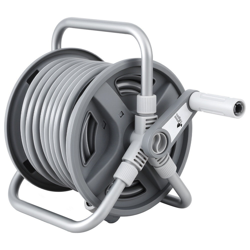 Green Fingers 20m Retractable Garden Hose Reel Heavy Duty 1/2' Hose Auto Rewind