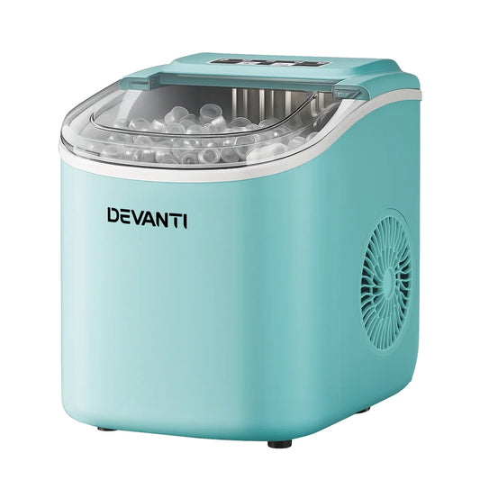Devanti 12kg Ice Maker Machine w/Self Cleaning Green