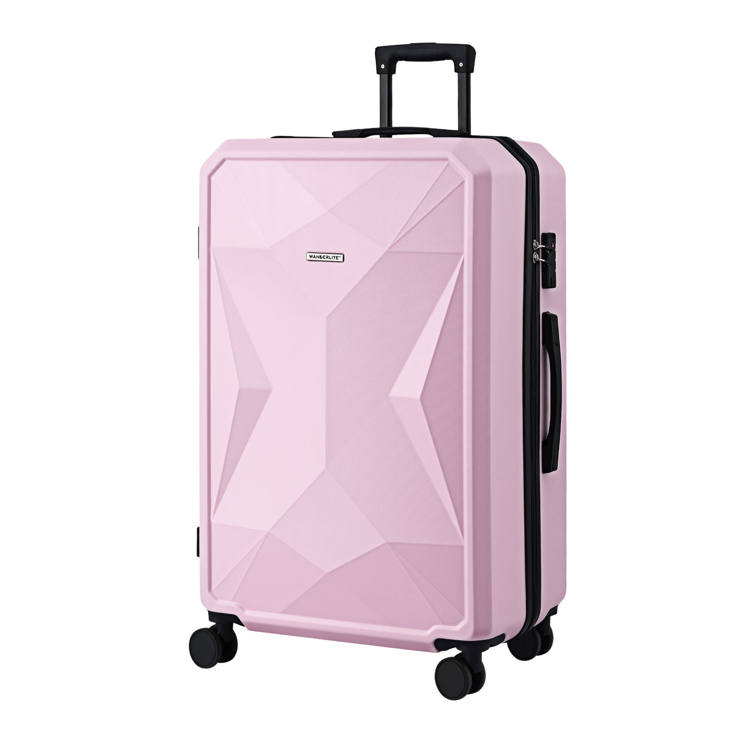 Wanderlite 28' Luggage Suitcase Trolley Travel Lightweight TSA Hardshell Pink