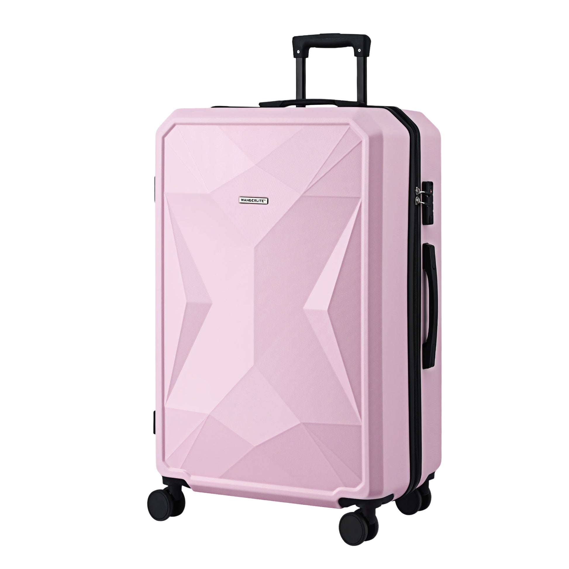 Wanderlite 28' Luggage Suitcase Trolley Travel Lightweight TSA Hardshell Pink
