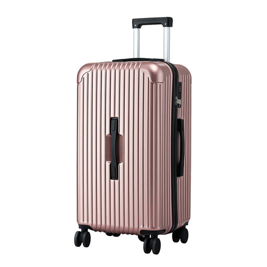 Wanderlite 28' Trunk Luggage Suitcase Travel 5 Wheels Type-C Port TSA Rose Gold