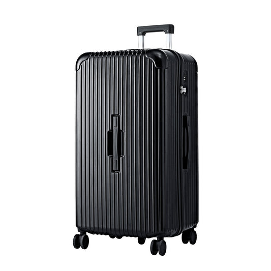 Wanderlite 32' Trunk Luggage Suitcase Travel 5 Wheels Type-C Port TSA Black