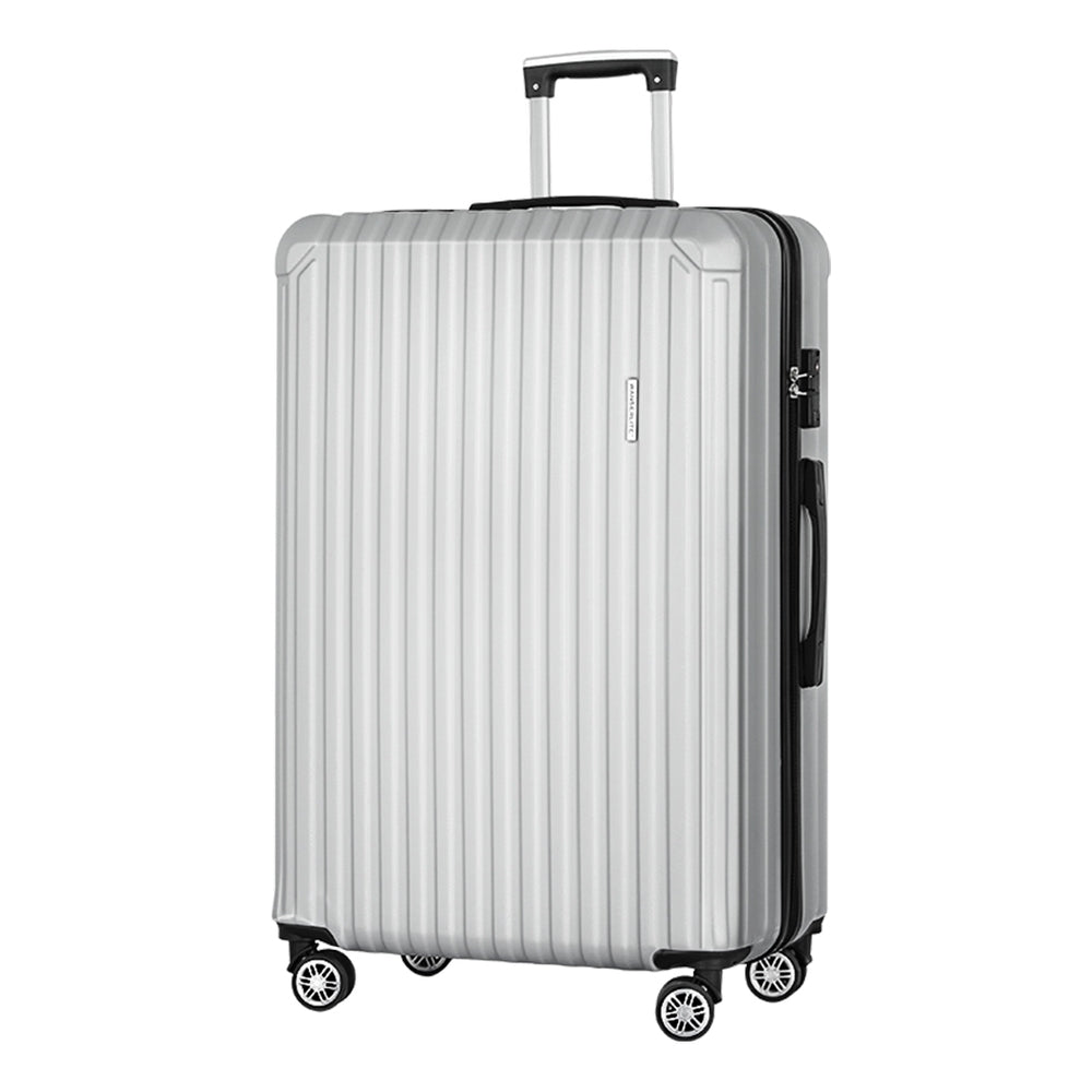 Wanderlite 28-inch Luggage Set with TSA Lock�ABS Hard Shell Travel Suitcase Organiser Luggage Case Light Grey