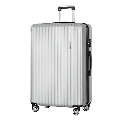 Wanderlite 28-inch Luggage Set with TSA Lock�ABS Hard Shell Travel Suitcase Organiser Luggage Case Light Grey