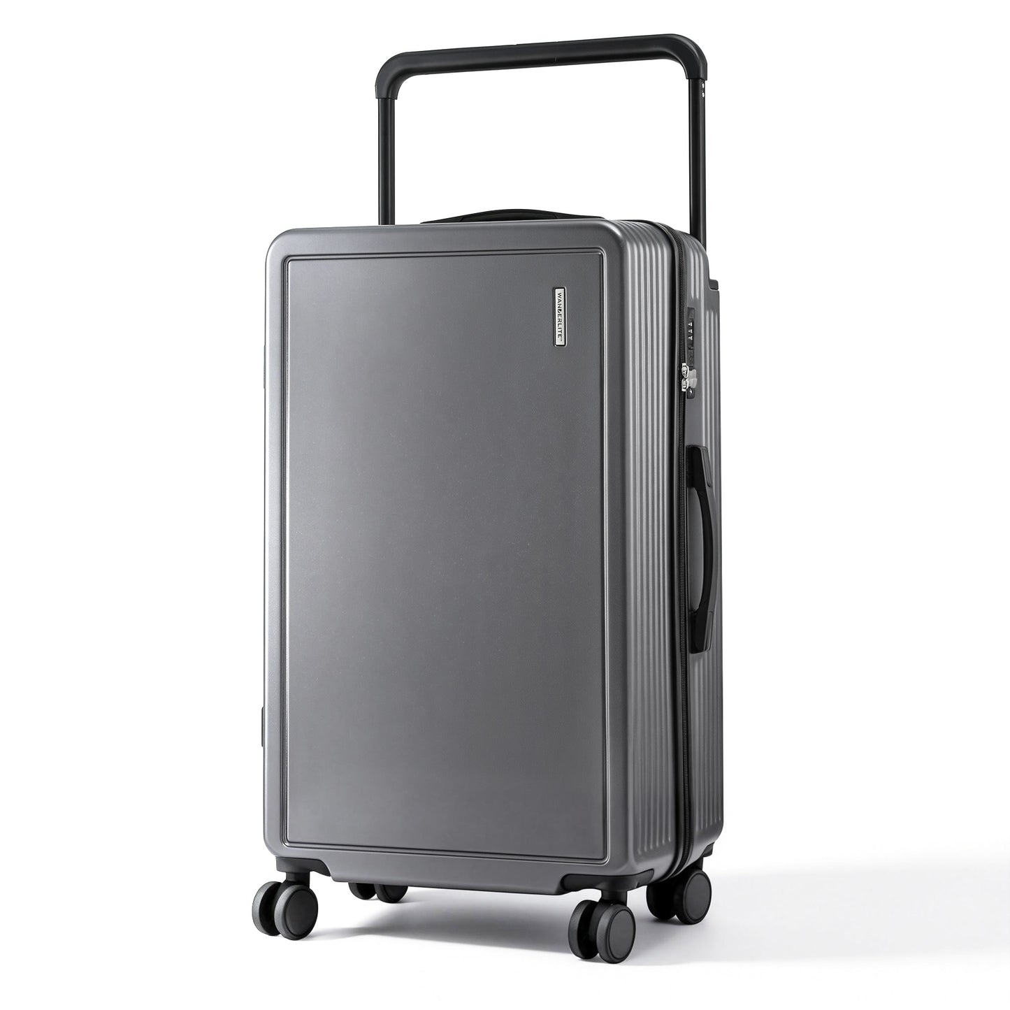 Wanderlite 28' Wide Handle Luggage Suitcase Travel TSA Lock Anthracite Grey
