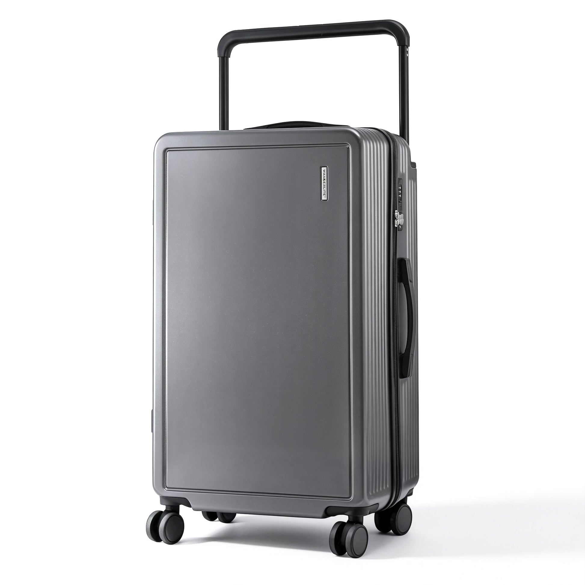Wanderlite 28' Wide Handle Luggage Suitcase Travel TSA Lock Anthracite Grey
