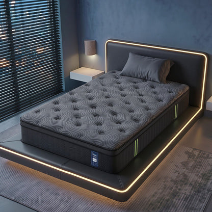 Levitex King Single Mattress 34 cm 5-Zone Pressure Relief Pocket Spring with Reinforced Edge Support & Breathable Gel Memory Foam Hybrid Mattress