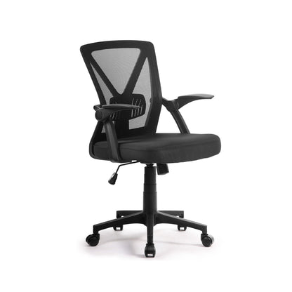Artiss Mesh Office Chair Mid Back Black