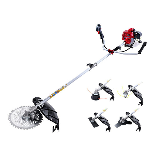 Giantz Pole Chainsaw Petrol Hedge Trimmer Tree Pruner 5 In 1