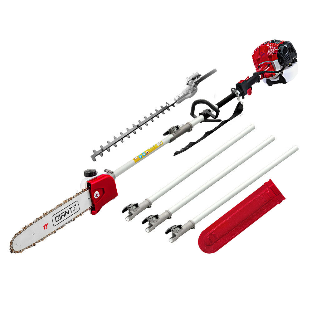 Giantz Pole Chainsaw Petrol 2 Stroke Tree Pruner Long Reach Saw 12 Inch Bar