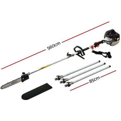 Giantz 63CC Pole Chainsaw 12in Chain Saw Petrol 5.6m Long Reach Black