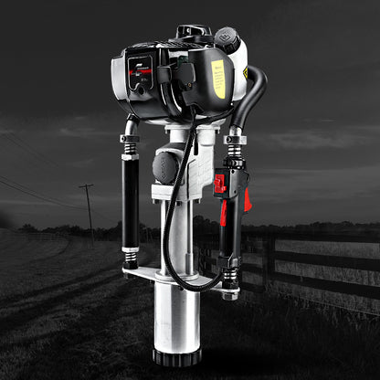 Giantz Petrol Post Driver 38CC 4-Stroke Rammer Pile Star Picket Fence Hole Black