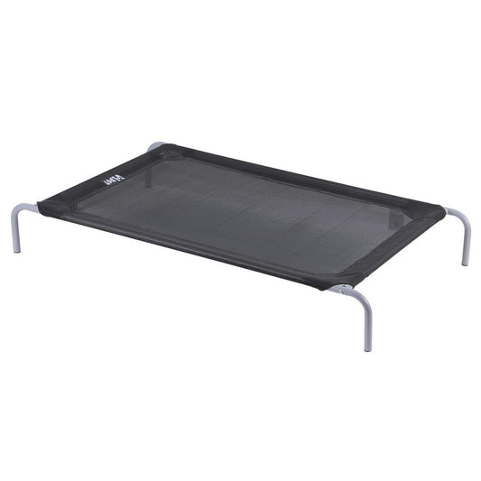 i.Pet Pet Dog Bed Elevated Trampoline Durable Raised Heavy Duty Large Dogs 90x137cm Black