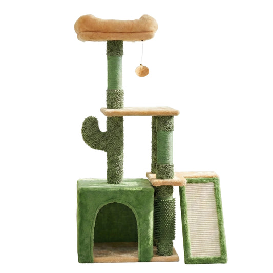 i.Pet Cat Tree Tower 101cm Scratching Post Furniture Scratcher House Green