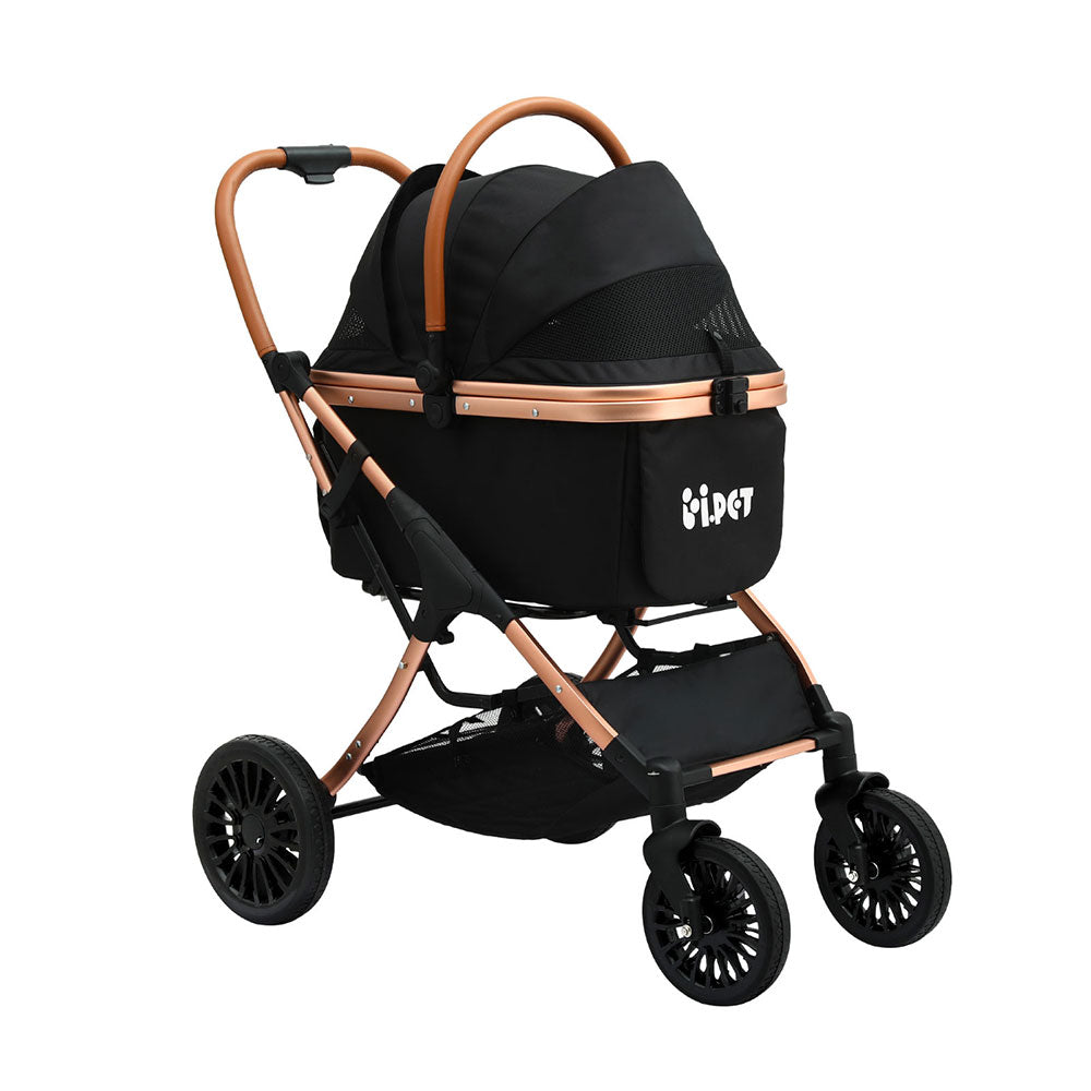 i.Pet Pet Dog Stroller Pram Large Cat Carrier Travel Pushchair Foldable 4 Wheels