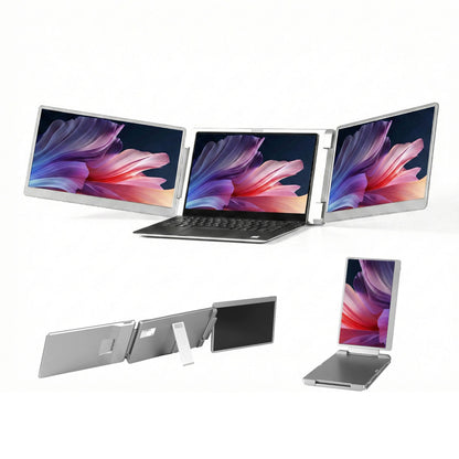 Devanti Triple Portable Monitor Laptop Screen Extender 15.6' Dual Display FHD IPS
