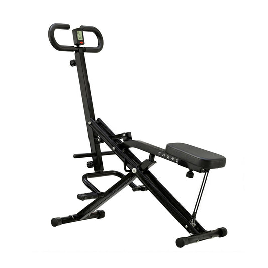 Everfit Foldable Squat Machine Deep Squat Rowing Machine 5 Adjustable Seat Home Gym