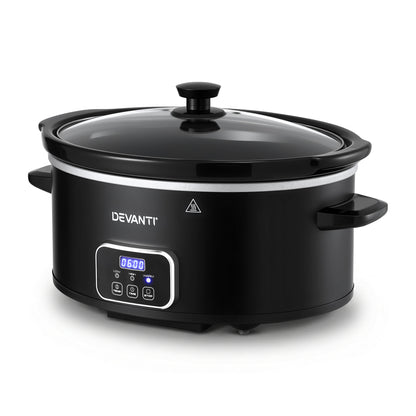 Devanti 5.6L Slow Cooker Electric Multi Cooker with 3 Heat Settings and Keep Warm Function