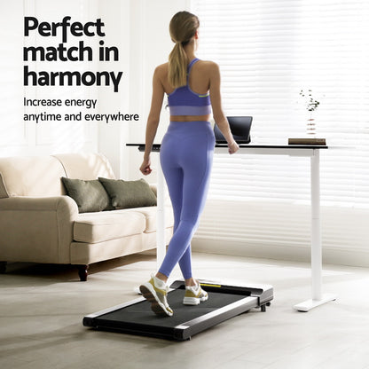 Artiss 400mm Treadmill Electric Walking Pad with 120cm Automatic Standing Desk