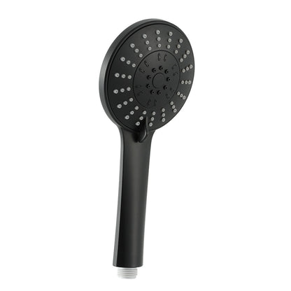 Handheld Shower Head 4.5' High Pressure 5 Modes Poweful Round Black