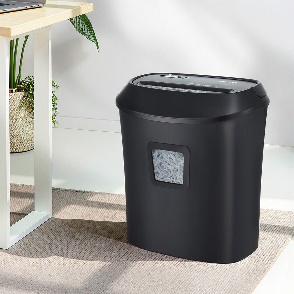 Devanti Electric Paper Shredder for Home Office 10 A4 Paper Sheet Cross-Cut Paper