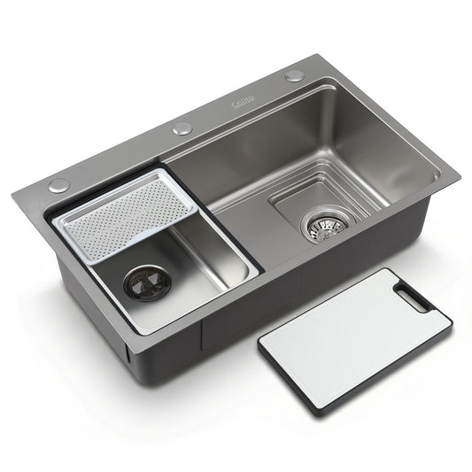 Cefito Kitchen Sink 304 Stainless Steel Bar Sink Millet Grain Water Basin Sink