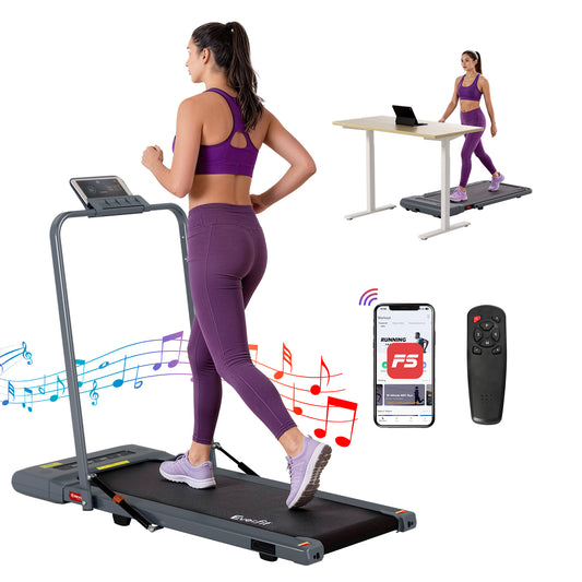 Everfit Treadmill Electric Walking Pad Under Desk Home Gym Fitness 400mm Grey