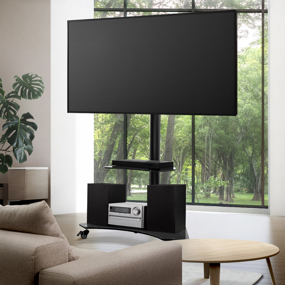 Artiss Mobile TV Stand for 32'-70' TVs Mount Bracket Portable Solid Trolley Cart