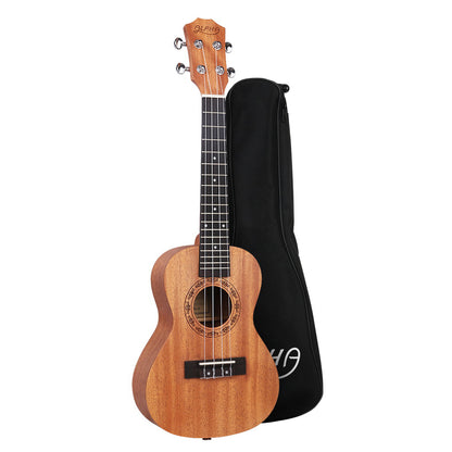 Alpha 23' Ukulele Natural Mahogany Concert Beginner Gift w/ Carry Bag