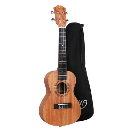 Alpha 26' Ukulele Natural Mahogany Tenor Beginner Gift w/ Carry Bag