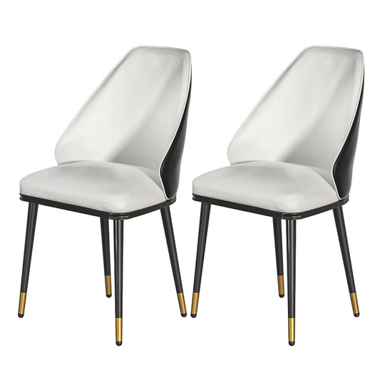 Artiss Dining Chairs Set of 2 Leather Seat Beige and Black
