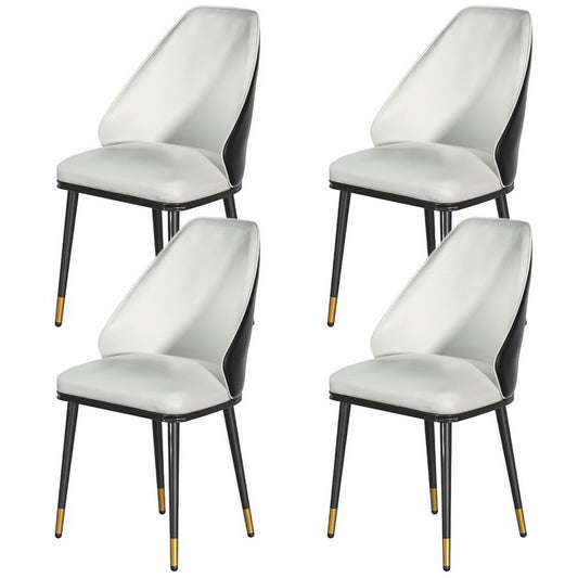 Artiss Dining Chairs Set of 4 Leather Seat Beige and Black