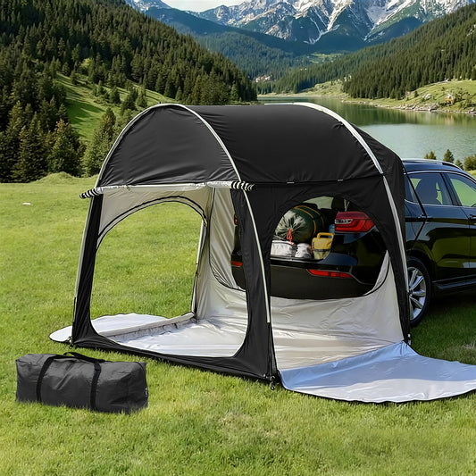 Weisshorn Camping Tent Car SUV Rear Hatchback Tents Canopy Portable Outdoor Family Black