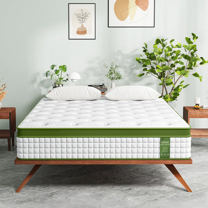 BedStory Double 30cm Hybrid Mattress Cooling Gel Memory Foam 5 Zone Pocket Spring Bed Temperature Regulating