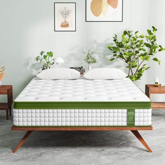 BedStory Double 30cm Hybrid Mattress Cooling Gel Memory Foam 5 Zone Pocket Spring Bed Temperature Regulating