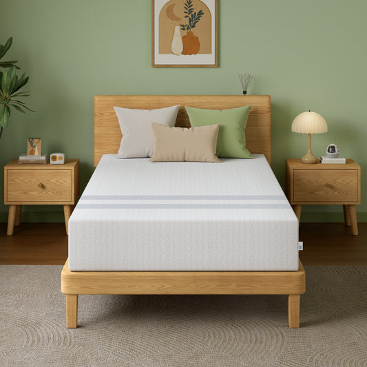 25cm Single Reversible Gel Memory Foam Mattress BedStory Medium & Firm